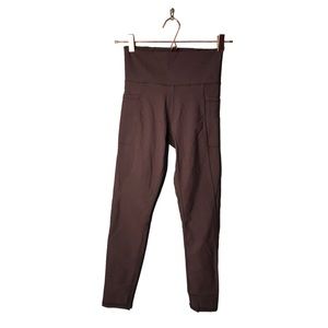 Kyodan | Brown fitted spandex leggings double side pockets •